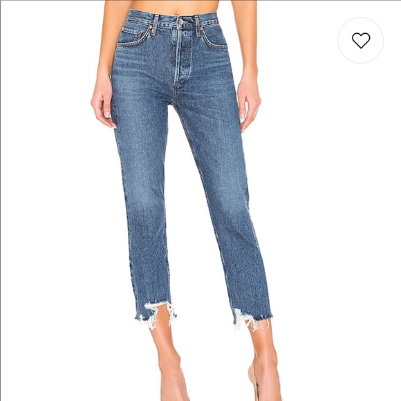 Agolde Denim - Agolde Jeans Riley Crop Veto Denim